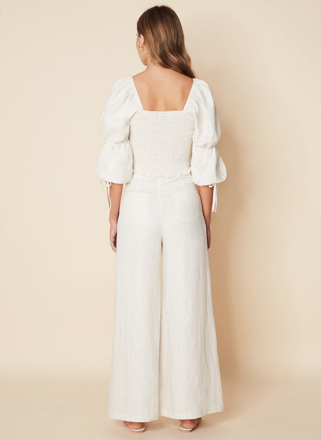 Duda Pants Plain Coconut - Final Sale LES TEMPS DES FLEURS Pants