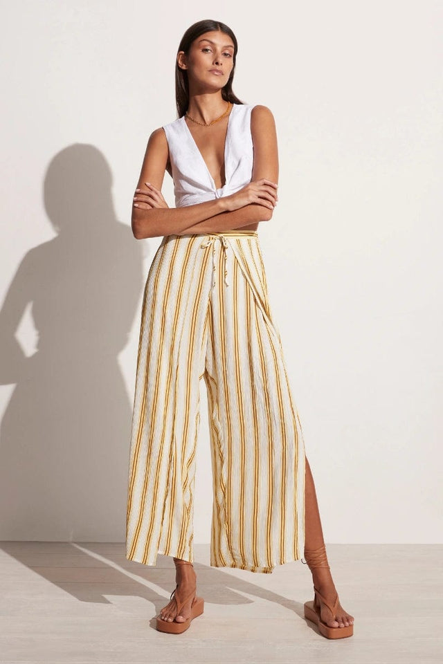 El Careyes Pants Tico Stripe Print - Final Sale