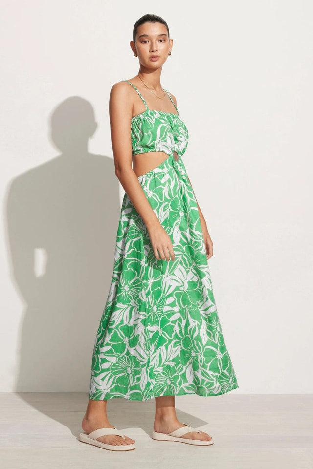 El Rio Maxi Dress El Marsa Floral Print Green - Final Sale