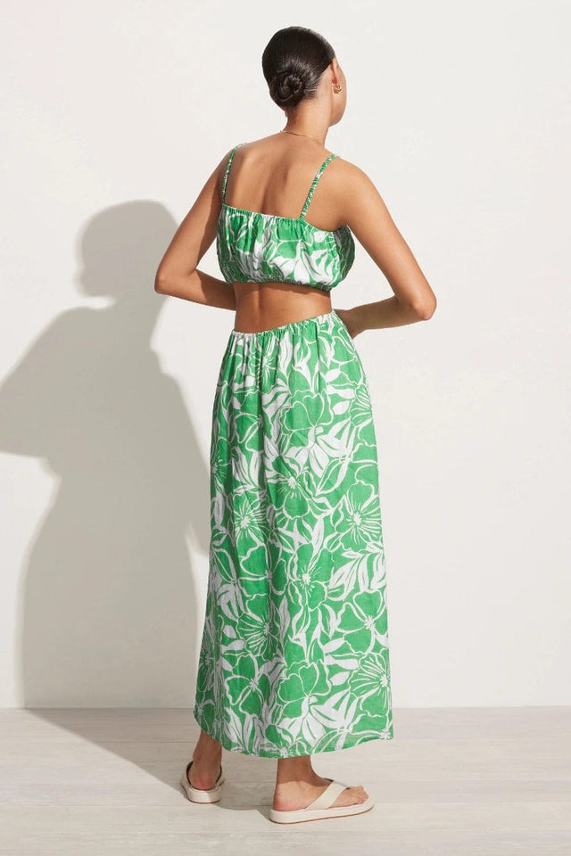 El Rio Maxi Dress El Marsa Floral Print Green - Final Sale