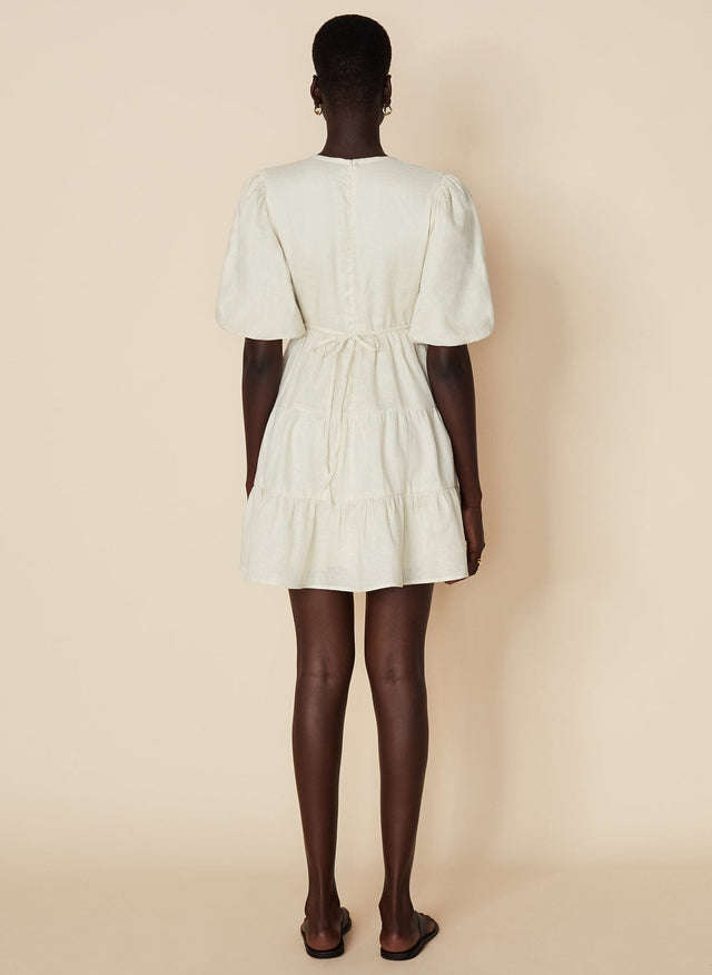 Elmiya Mini Dress Plain Cream - Final Sale VACANCES Mini Dress
