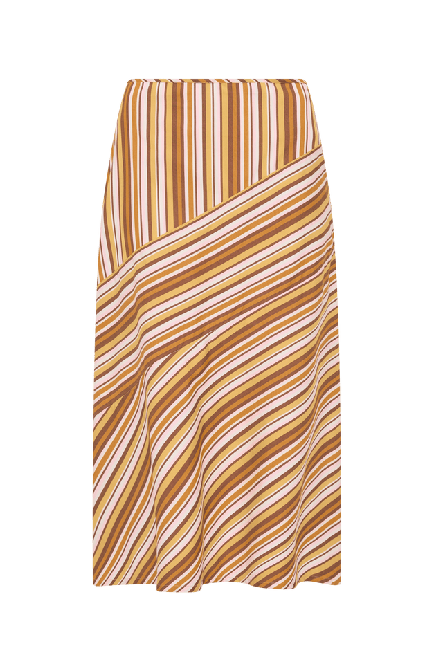 En Vau Skirt Terracotta Stripe