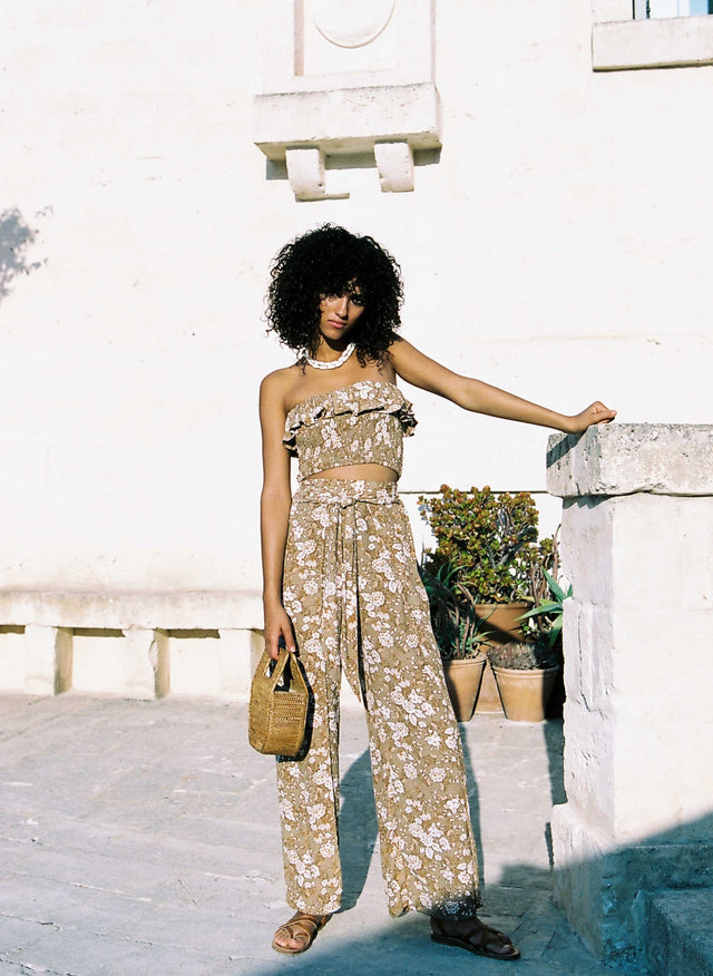 Etta Floral Print  Tiki Tiki Pants - Final Sale MALLORY Pants