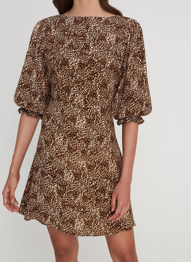 Fontane Mini Dress Charlie Leopard - Final Sale MEMOIRE Mini Dress