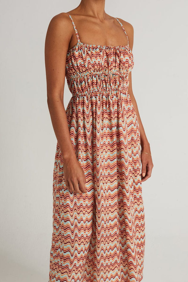 Francesca Midi Dress Vadella Print Dusk - Final Sale