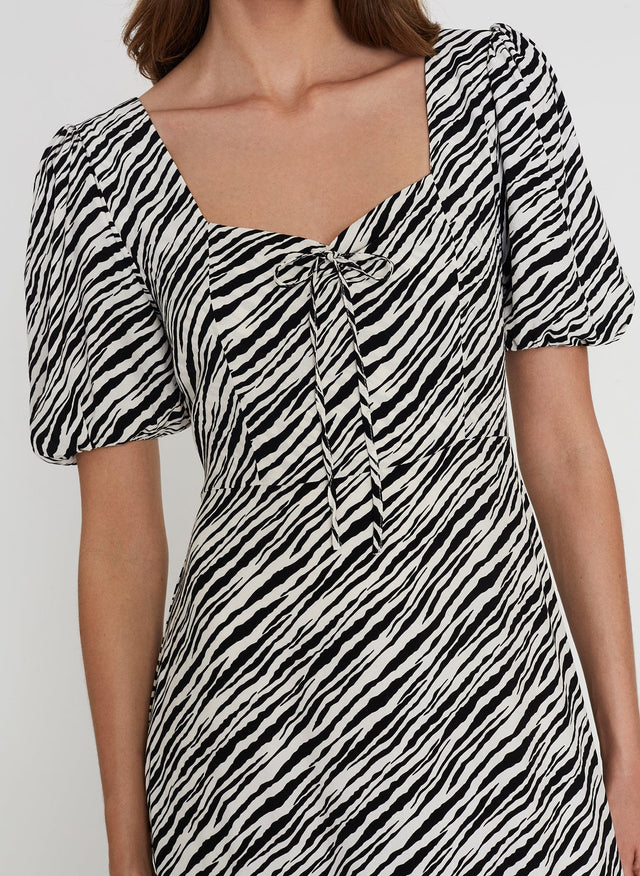 Gabriela Midi Dress Blance Animal Print - Final Sale MEMOIRE Midi Dress