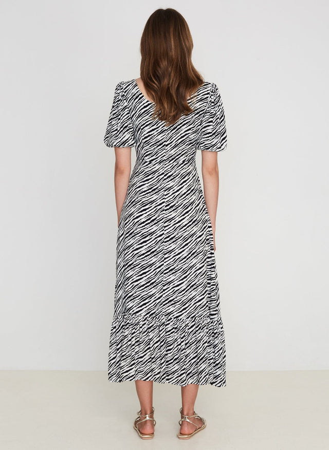 Gabriela Midi Dress Blance Animal Print - Final Sale MEMOIRE Midi Dress