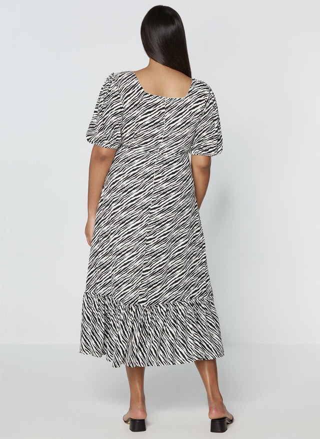 Gabriela Midi Dress Blance Animal Print - Final Sale MEMOIRE Midi Dress