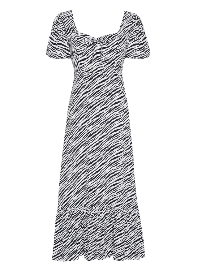 Gabriela Midi Dress Blance Animal Print - Final Sale MEMOIRE Midi Dress