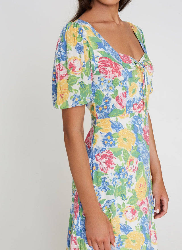 Gabriela Midi Dress Traina Floral Print - Final Sale MEMOIRE Midi Dress