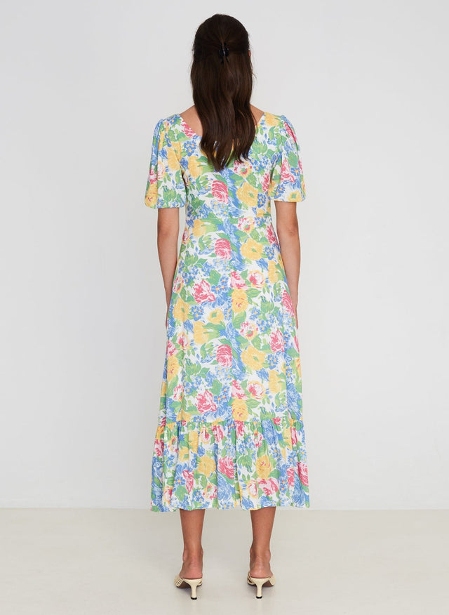 Gabriela Midi Dress Traina Floral Print - Final Sale MEMOIRE Midi Dress