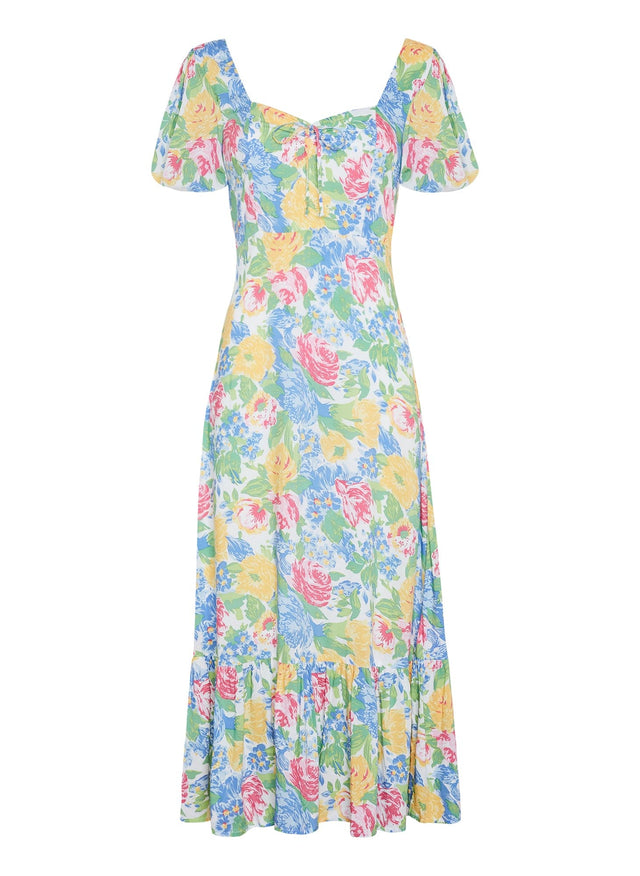 Gabriela Midi Dress Traina Floral Print - Final Sale MEMOIRE Midi Dress