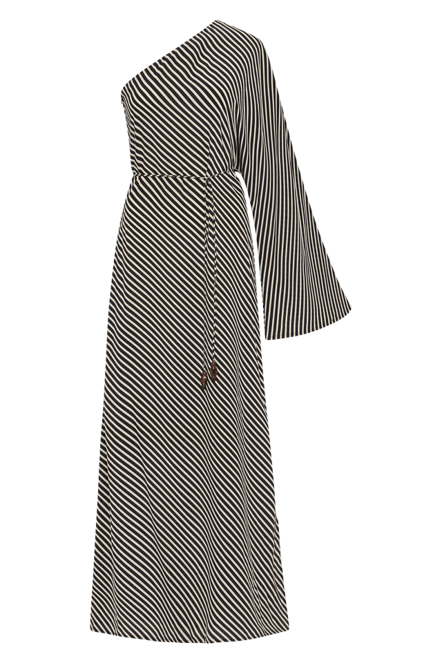 Gino Maxi Dress Toscano Stripe Black