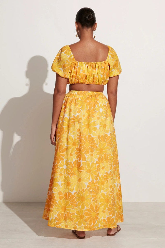 Harlow Top Canaria Floral Marigold - Final Sale