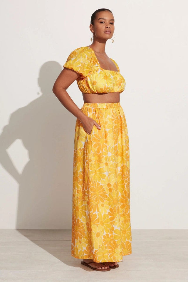 Harlow Top Canaria Floral Marigold - Final Sale