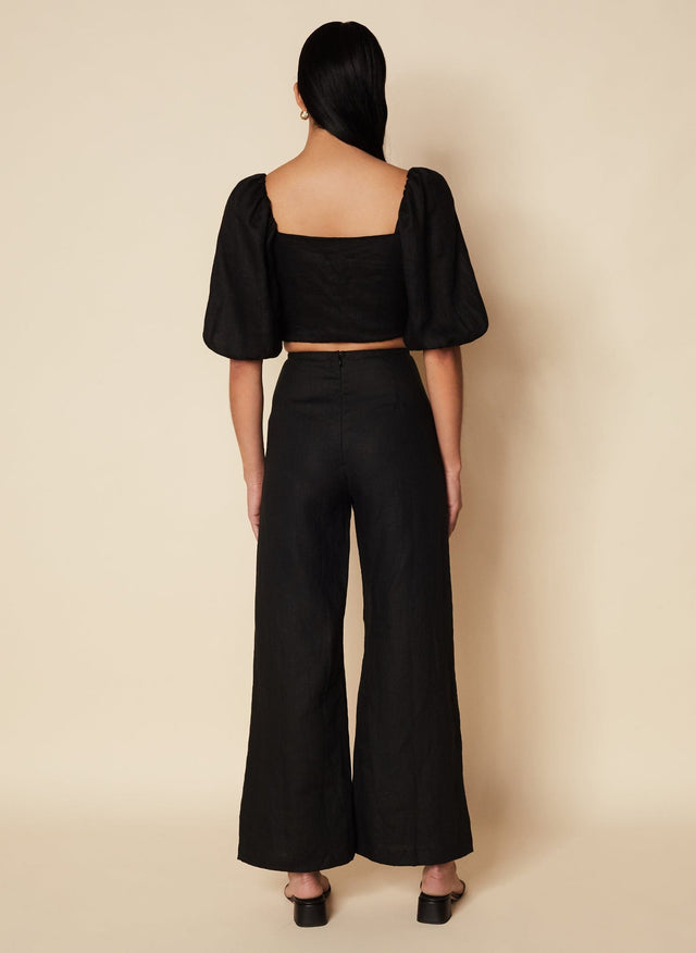 Idrissy Top Plain Black - Final Sale LA SAISON Fashion Tops