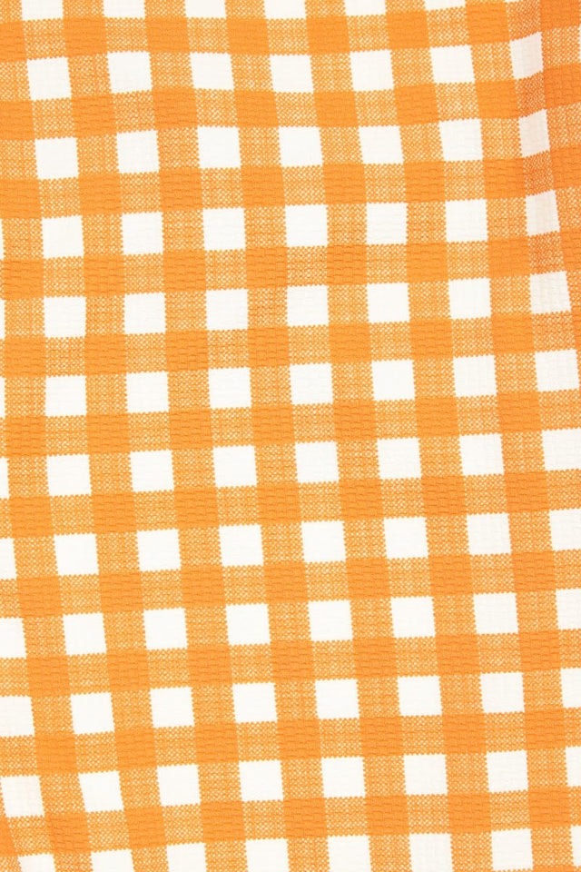 Isle Bikini Bottoms Orange Gingham ISLAS SWIM Swim Bottoms
