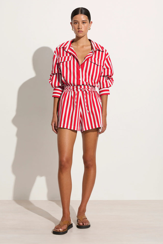 Isole Playsuit Bayou Stripe Red