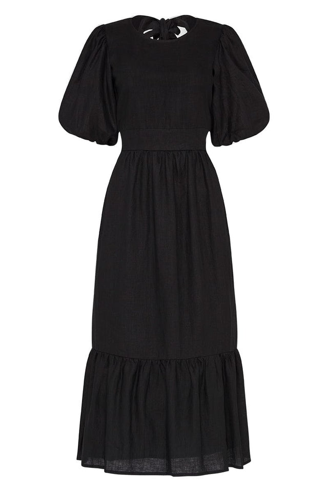 Janielle Midi Dress Plain Black - Final Sale LA SAISON Midi Dress