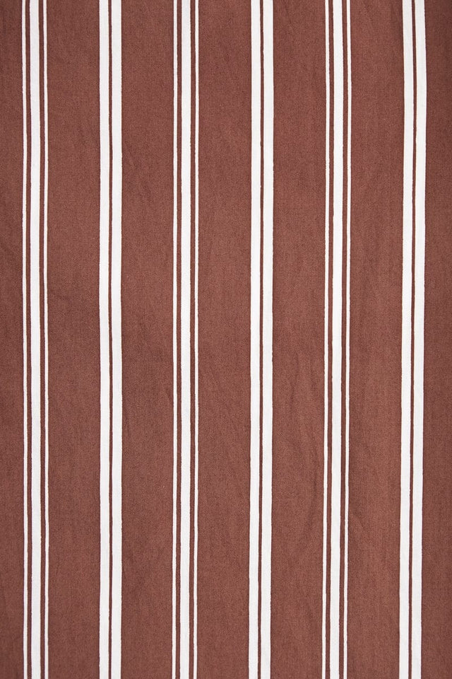 Jean Midi Dress Maya Stripe Print Cinnamon MIRAGE APPAREL Midi Dress