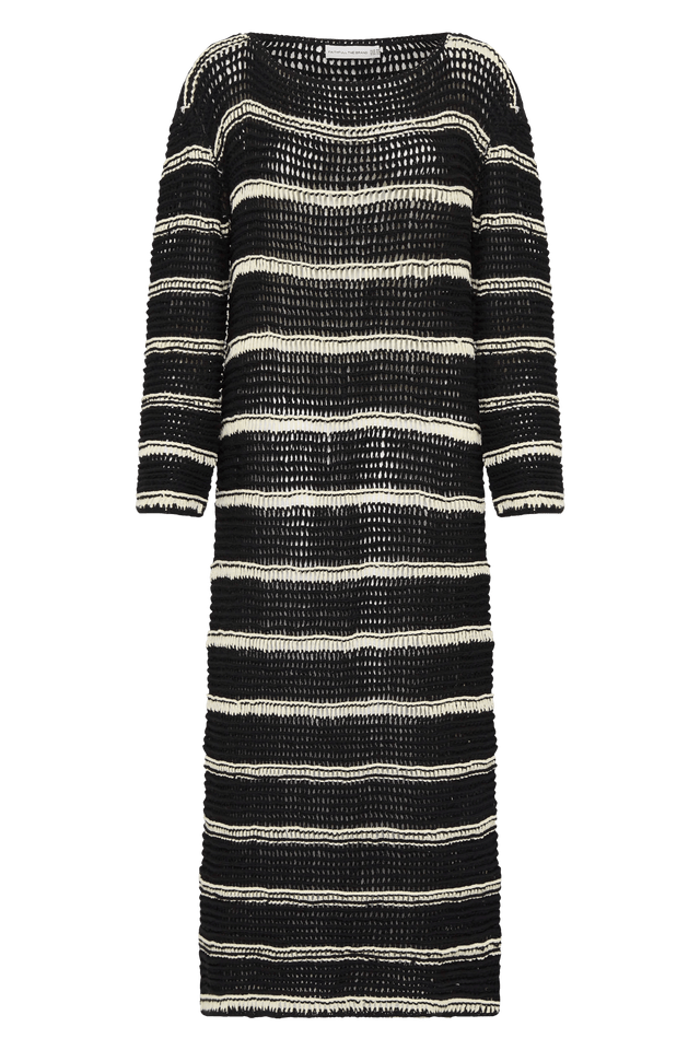 Jesolo Crochet Dress Black/Off White