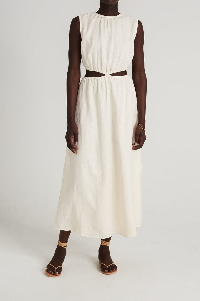 Las Flores Maxi Dress Plain Shell - Final Sale