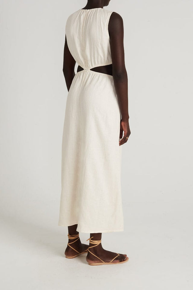 Las Flores Maxi Dress Plain Shell - Final Sale