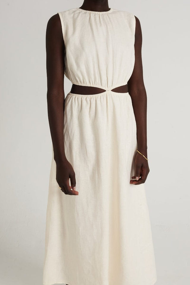Las Flores Maxi Dress Plain Shell - Final Sale