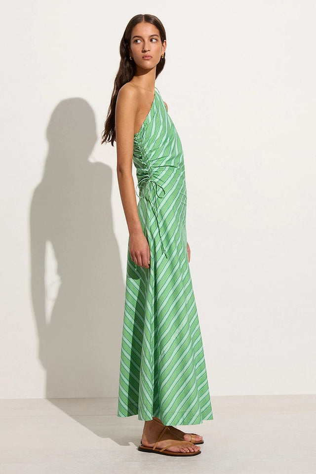 Laureles Maxi Dress Akaia Stripe Green