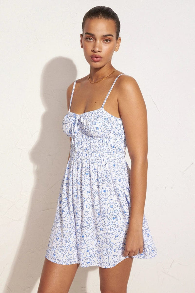 Lea Mini Dress Martine Floral Print Blue - Final Sale