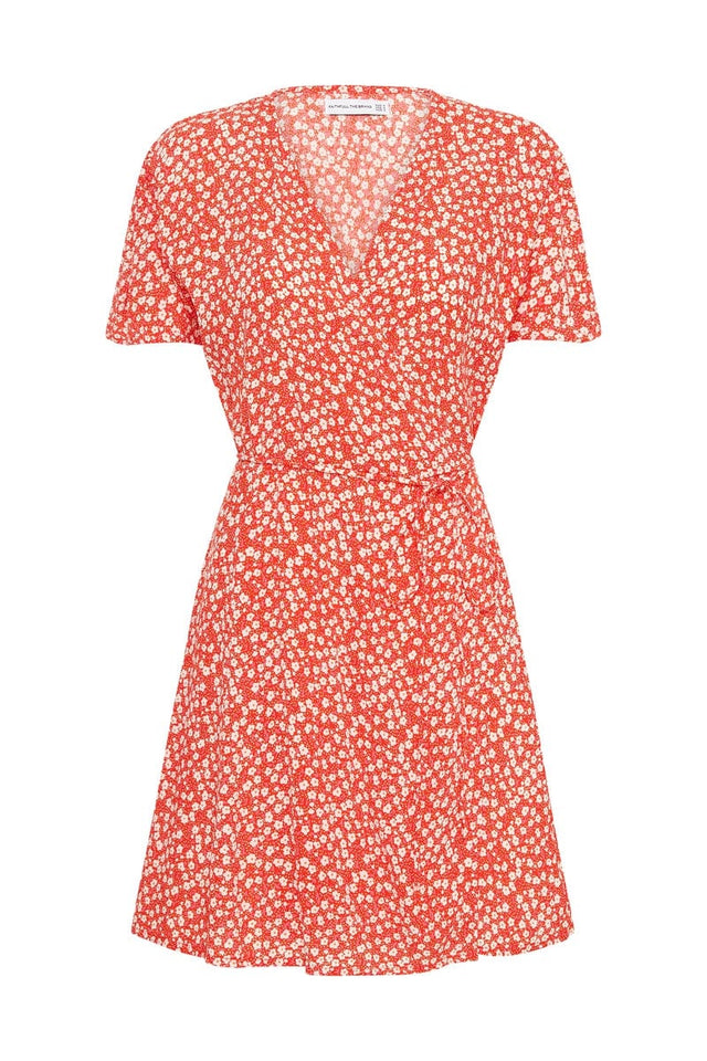 Louella Mini Wrap Dress Careyes Floral Cherry ISLAS Mini Dress
