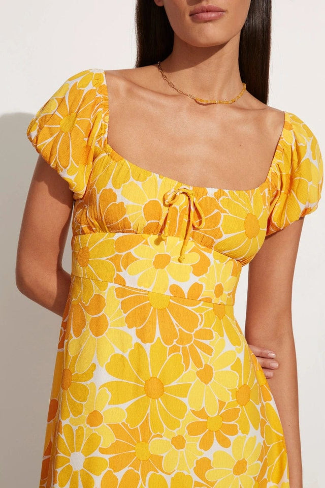 Lovita Mini Dress Canaria Floral Marigold - Final Sale