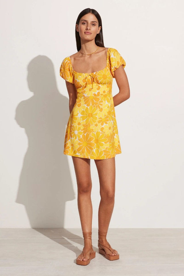 Lovita Mini Dress Canaria Floral Marigold - Final Sale
