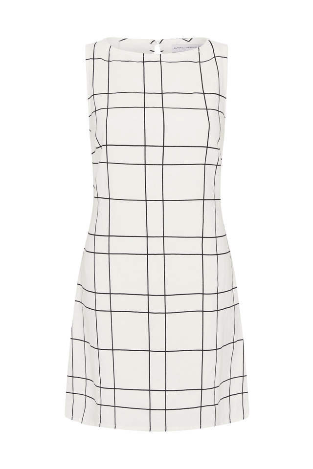 Lui Mini Dress Letizia Check White
