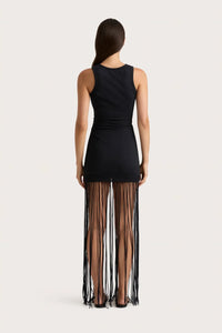 Maceio Fringed Dress Black - Final Sale