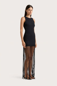 Maceio Fringed Dress Black - Final Sale