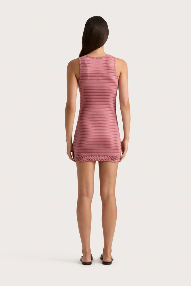 Maceio Mini Dress Vermillion Stripe