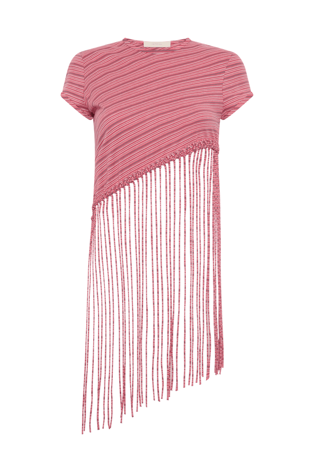 Maceio T-Shirt Vermillion Stripe
