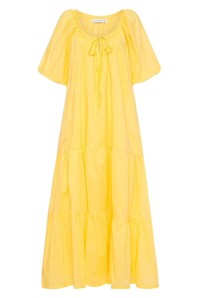 Marloe Maxi Dress Plain Lemon IL MEDITERRANEO Maxi Dress