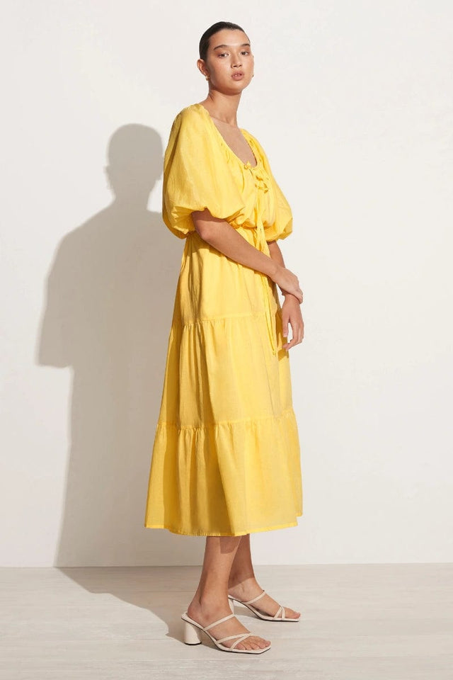 Marloe Maxi Dress Plain Lemon - Final Sale