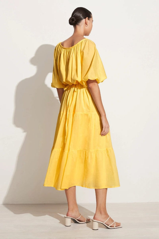 Marloe Maxi Dress Plain Lemon - Final Sale