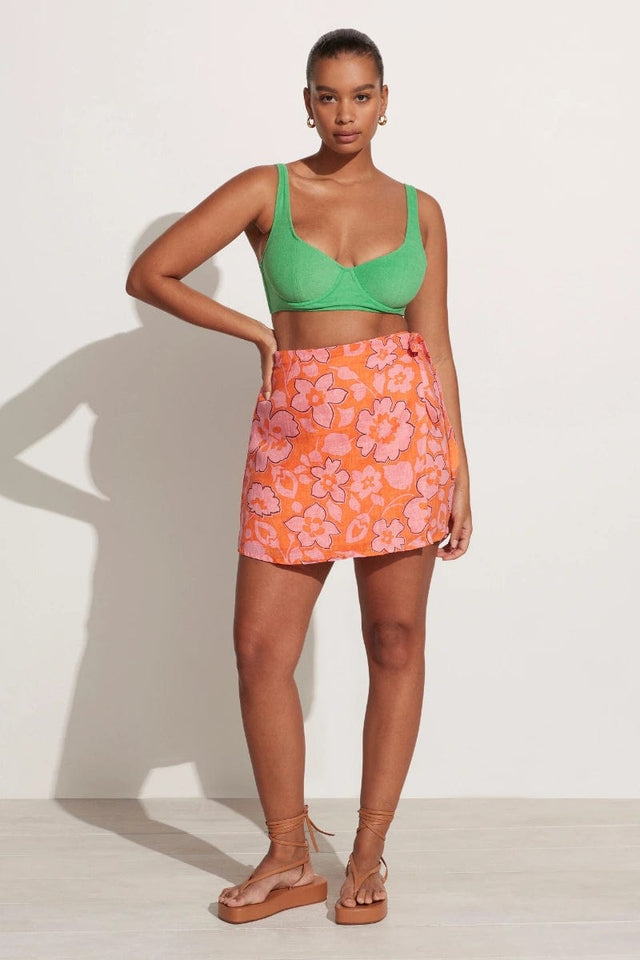 Marsala Wrap Skirt Paraiso Floral Print - Final Sale