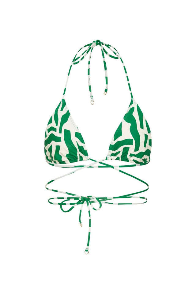 Marzia Bikini Top Tulli Print Green - Final Sale