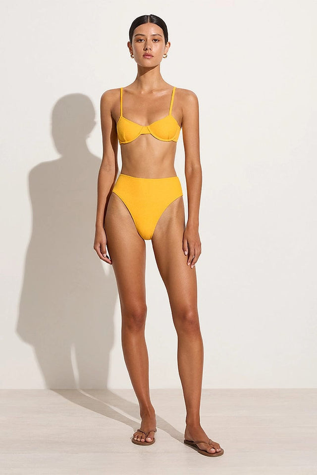 Maxime Bikini Top Citrus Towelling - Final Sale