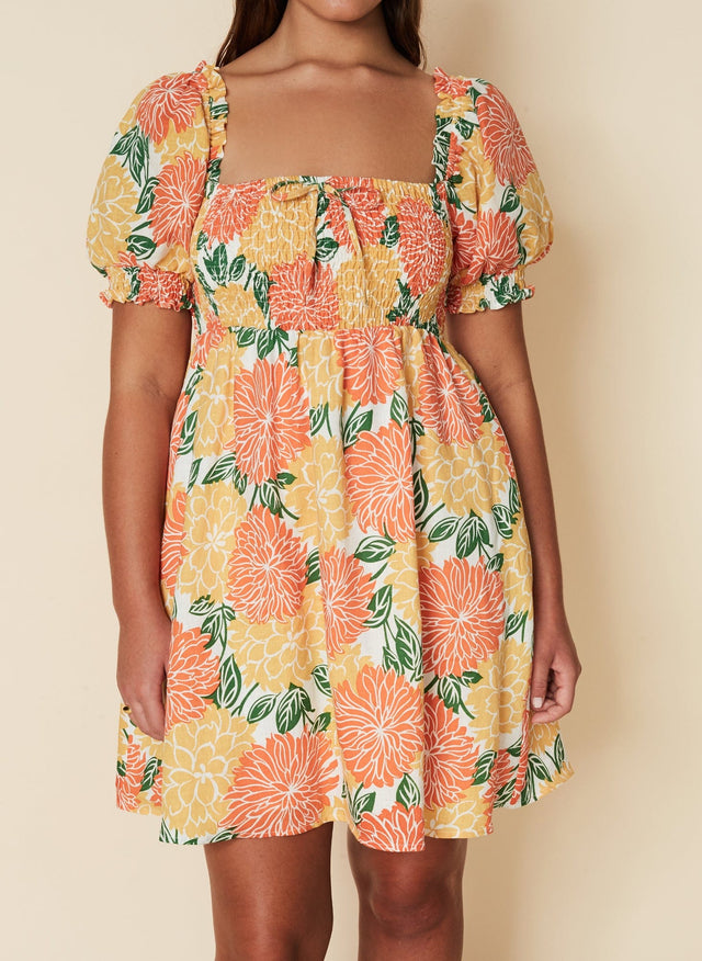 Miguelina Mini Dress Mariposa Floral Print - Final Sale VACANCES Mini Dress
