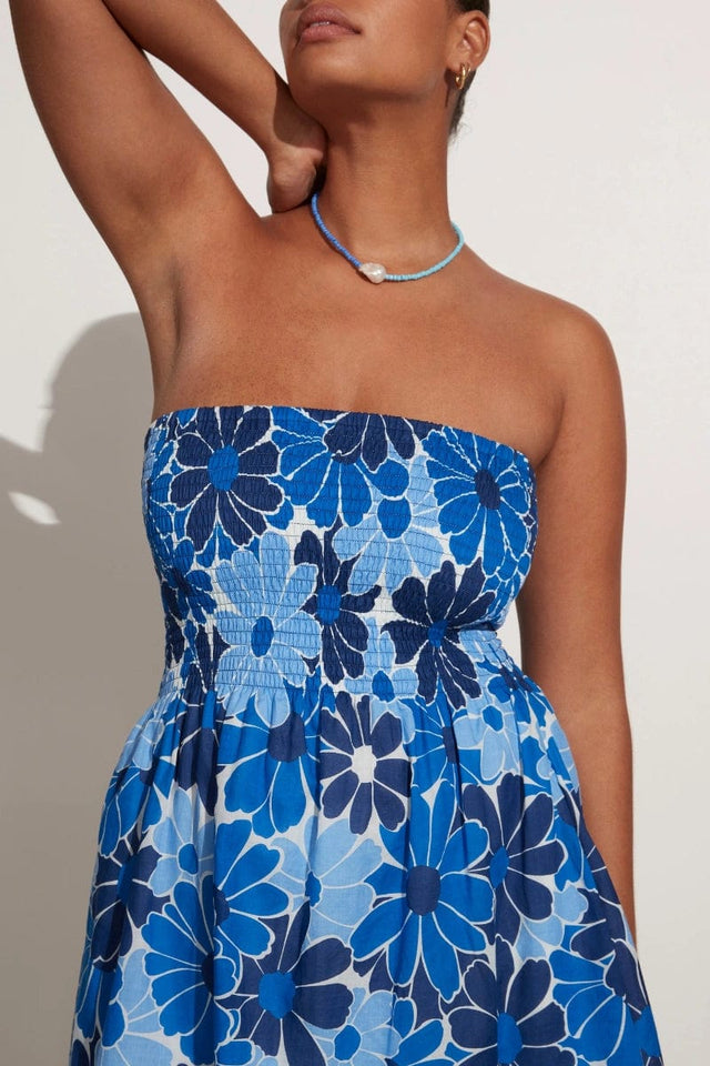 Mouline Mini Dress Canaria Floral Blue (Exclusive) - Final Sale