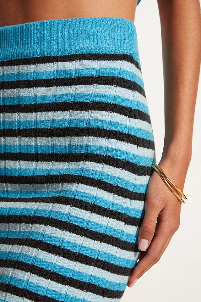 Naja Knit Skirt Blue Stripes - Final Sale