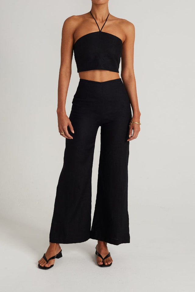 Ottavio Pants Plain Black - Final Sale