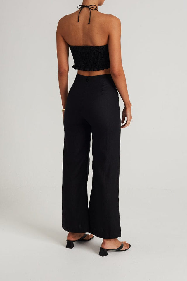 Ottavio Pants Plain Black - Final Sale