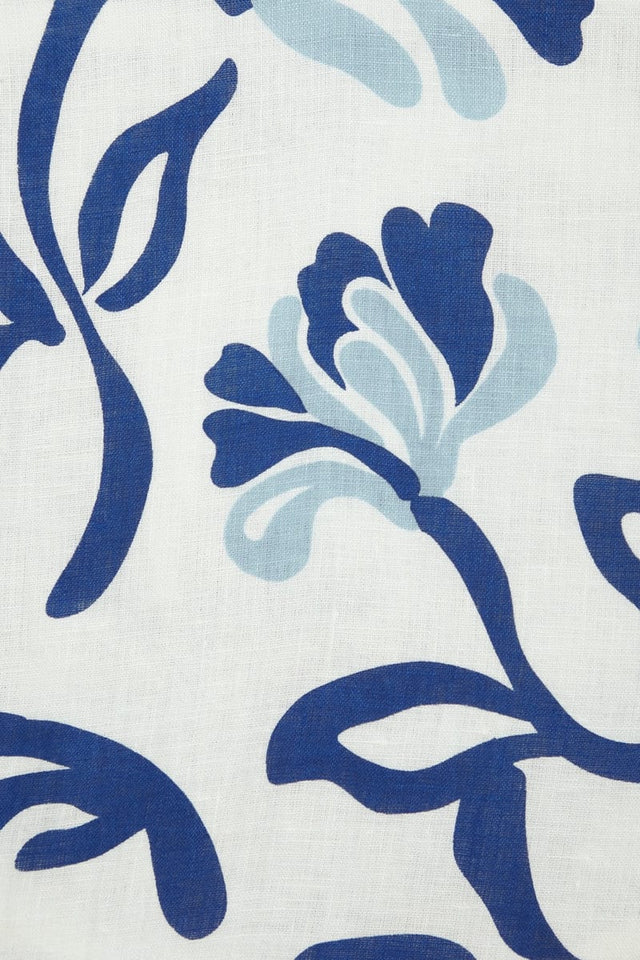 Palmira Mini Dress Ensola Floral Print Blue IL MEDITERRANEO Mini Dress